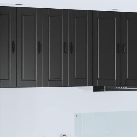 Vidaxl wandkast porto zwart 30 x 31 x 80 cm bewerkt hout