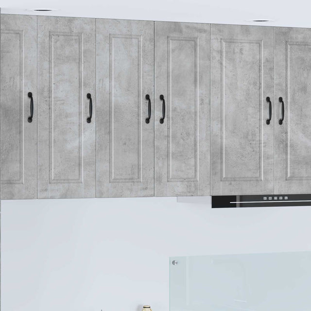 Vidaxl wandkast porto 2 st beton grijs bewerkt hout