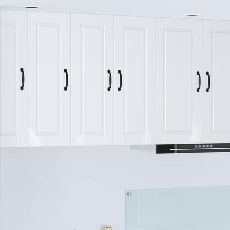 Vidaxl wandkast porto 2 st hoogglans wit bewerkt hout