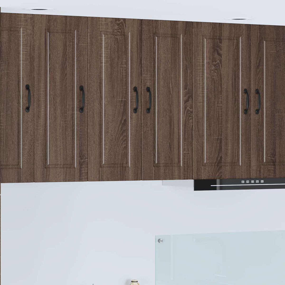 Vidaxl wandkast porto 2 st bruin eiken bewerkt hout