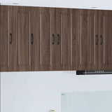 Vidaxl wandkast porto 2 st bruin eiken bewerkt hout