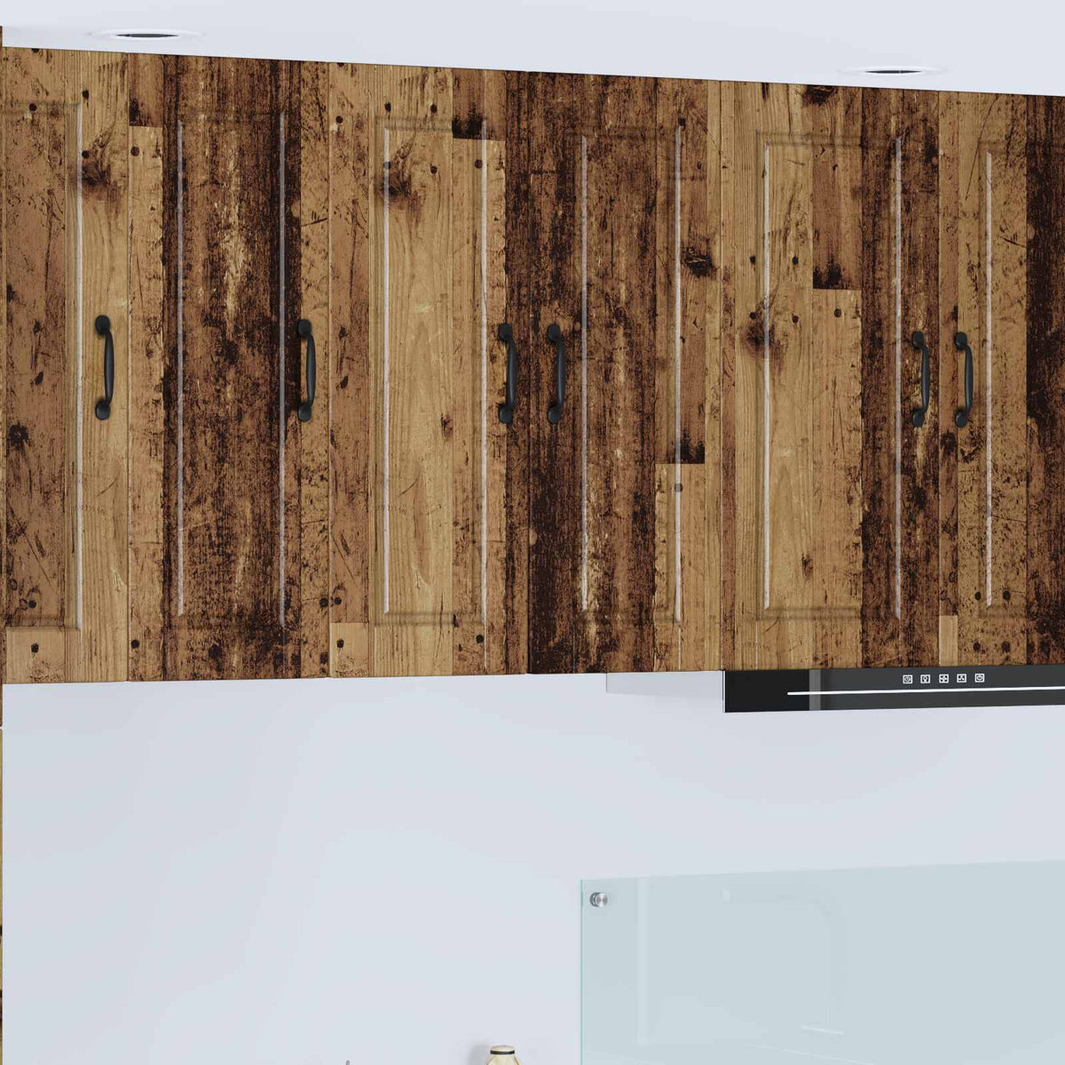 Vidaxl wandkast porto 2 st oudhout bewerkt hout