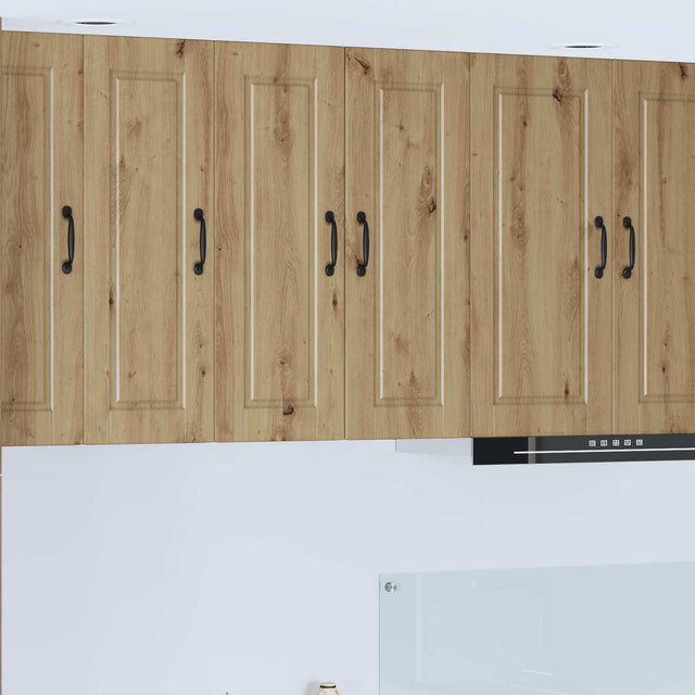 Vidaxl wandkast porto 2 st artisan eiken bewerkt hout