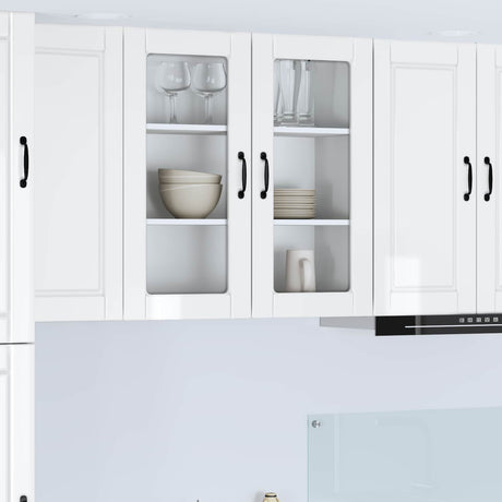 Vidaxl wandglas cabinet porto hoogglans wit 80 x 31 x 80 cm