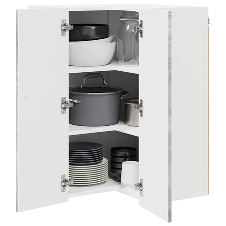 Vidaxl wandhoekkast porto beton grijs 57 x 57 x 80 cm bewerkt hout