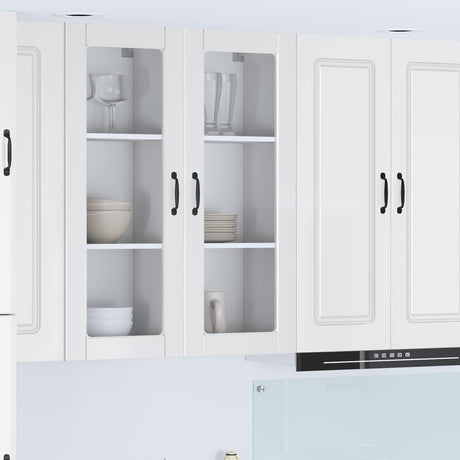 Vidaxl wandglas cabinet porto hoogglans wit 40 x 31 x 100 cm