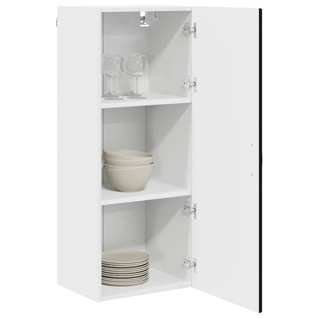 Vidaxl wandkast porto zwart 40 x 31 x 100 cm bewerkt hout