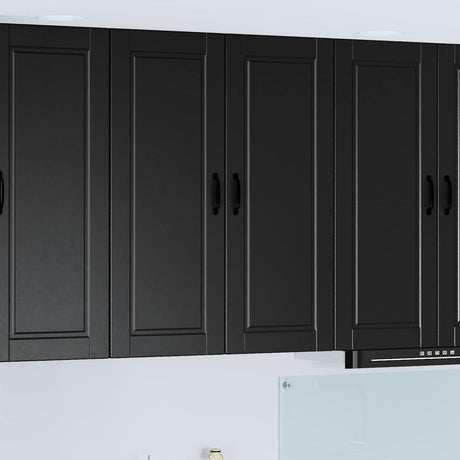 Vidaxl wandkast porto zwart 80 x 31 x 100 cm bewerkt hout