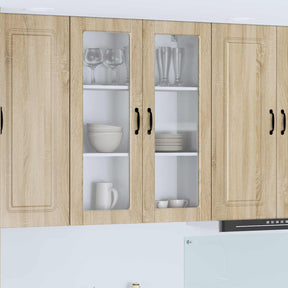 Vidaxl wandglas cabinet porto sonoma eiken 80 x 31 x 100 cm