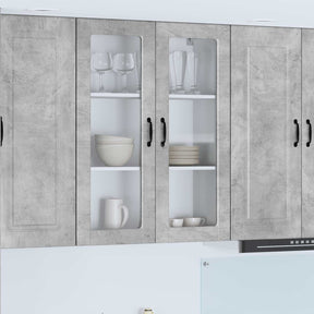 Vidaxl wandglas cabinet porto beton grijs 80 x 31 x 100 cm