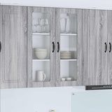 Vidaxl wandglas cabinet porto grijs sonoma 80 x 31 x 100 cm