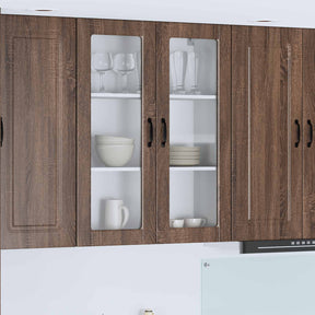 Vidaxl wandglas cabinet porto bruin eiken 80 x 31 x 100 cm