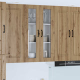 Vidaxl wandglas cabinet porto artisan eiken 60 x 31 x 100 cm