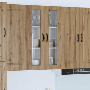 Vidaxl wandglas cabinet porto artisan eiken 60 x 31 x 100 cm