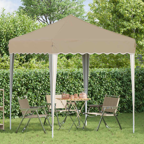 Vidaxl pop-up partytent 195 x 195 x 245 cm crèmekleurig oxford stof