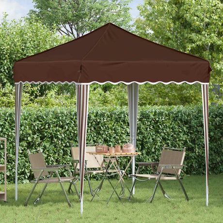 Vidaxl pop-up partytent 195 x 195 x 245 cm bruin oxford stof