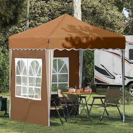 Vidaxl pop-up partytent 195 x 195 x 245 cm beige oxford stof