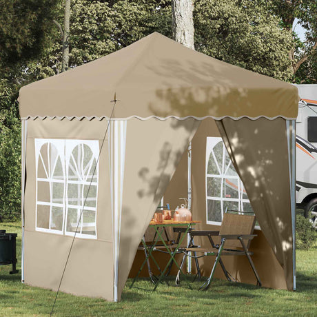 Vidaxl pop-up partytent 195 x 195 x 245 cm crèmekleurig oxford stof