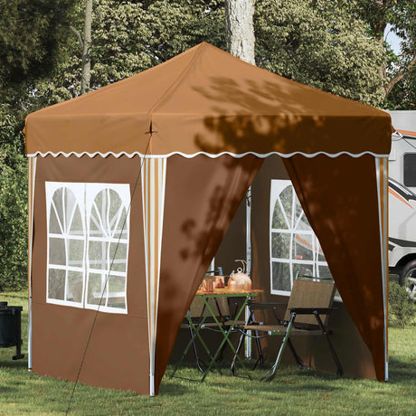 Vidaxl pop-up partytent 195 x 195 x 245 cm beige oxford stof