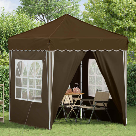 Vidaxl pop-up partytent 195 x 195 x 245 cm taupe oxford stof