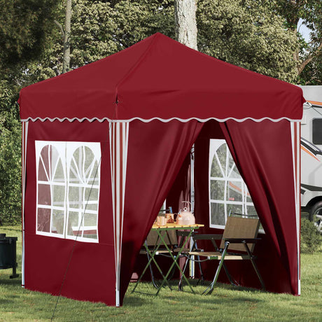 Vidaxl pop-up partytent 195 x 195 x 245 cm bordeauxrood oxford stof