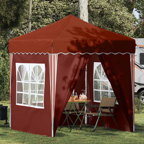 Vidaxl pop-up partytent 195 x 195 x 245 cm terracotta oxford stof
