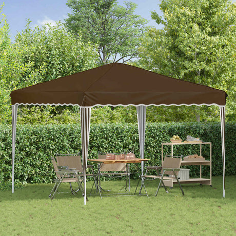 Vidaxl pop-up partytent 288 x 288 x 245 cm taupe oxford stof