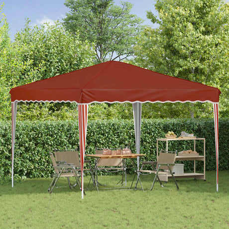 Vidaxl pop-up partytent 288 x 288 x 245 cm terracotta oxford stof