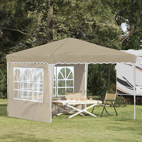 Vidaxl pop-up partytent 288 x 288 x 245 cm crèmekleurig oxford stof
