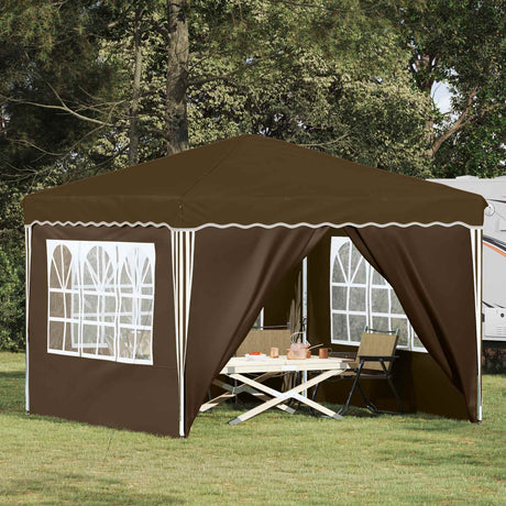 Vidaxl pop-up partytent 288 x 288 x 245 cm taupe oxford stof