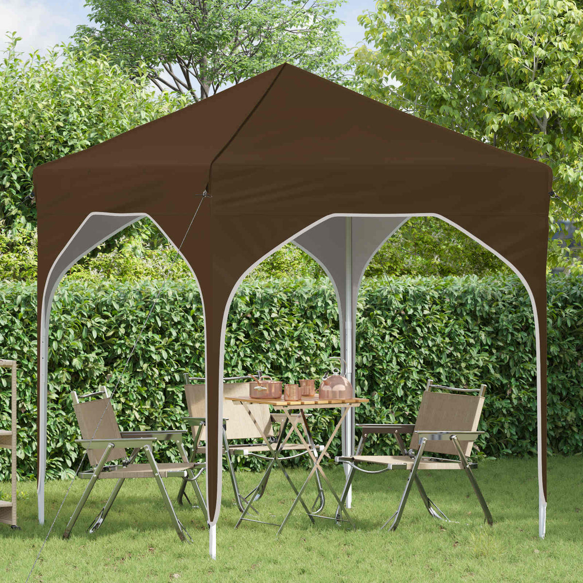 Vidaxl pop-up partytent 194 x 194 x 245 cm taupe