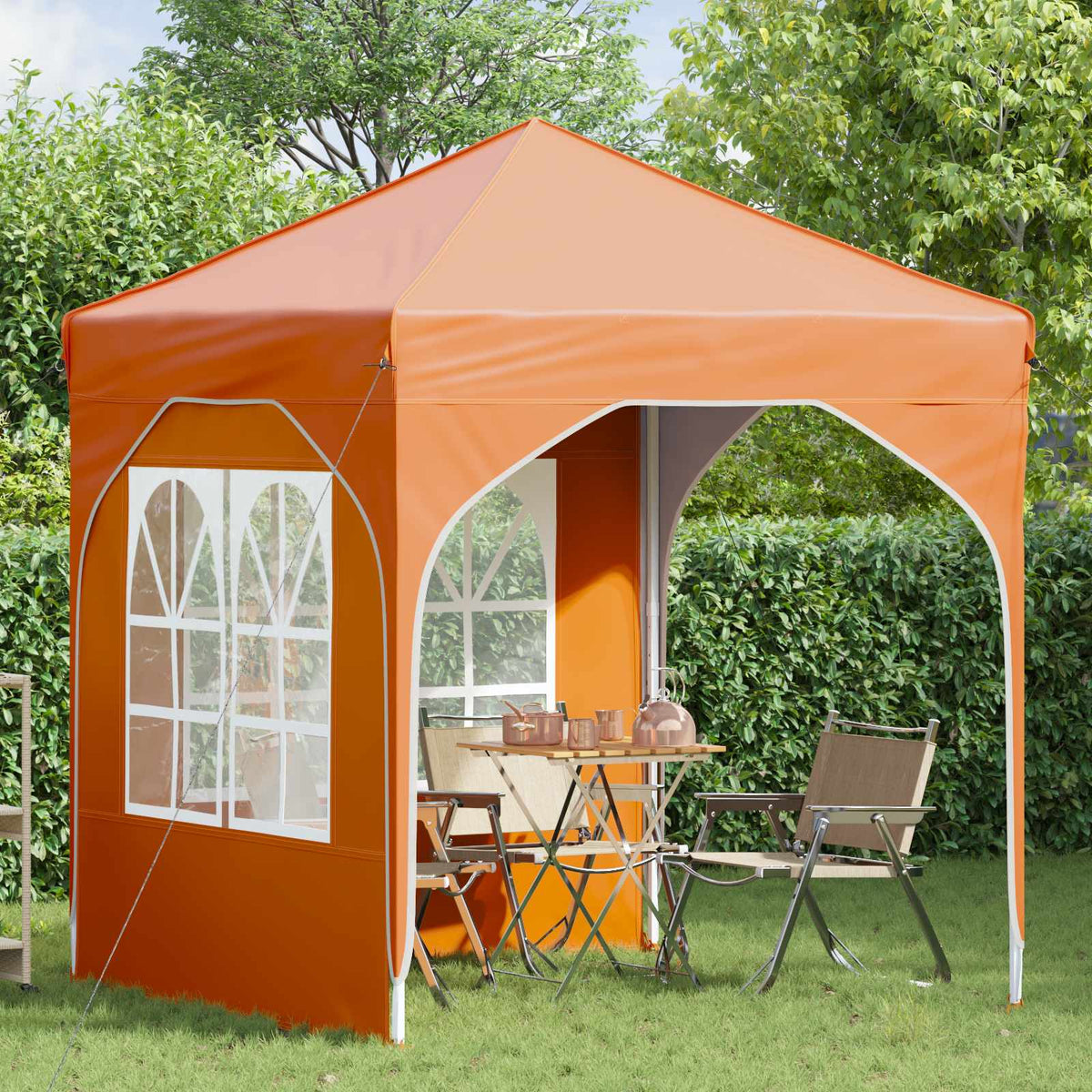 Vidaxl pop-up partytent 192 x 192 x 245 cm oranje