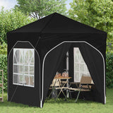 Vidaxl pop-up partytent 192 x 192 x 245 cm zwart
