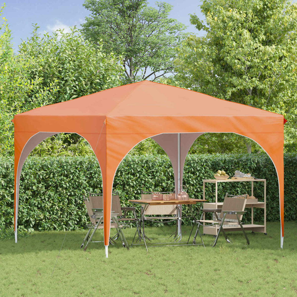 Vidaxl pop-up partytent 290 x 290 x 245 cm oranje