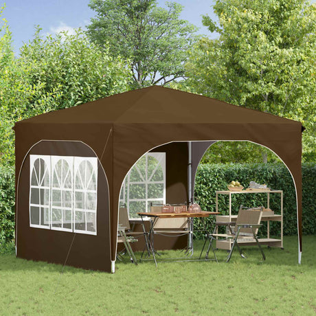 Vidaxl pop-up partytent 290 x 290 x 245 cm taupe