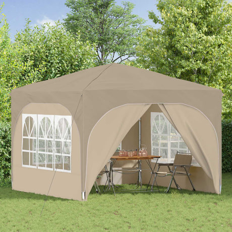 Vidaxl pop-up partytent 290 x 290 x 245 cm crèmekleurig