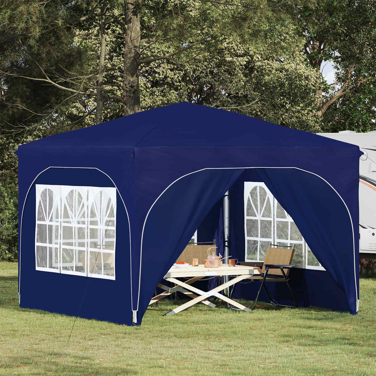 Vidaxl pop-up partytent 290 x 290 x 245 cm blauw