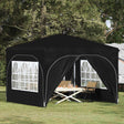 Vidaxl pop-up partytent 290 x 290 x 245 cm zwart