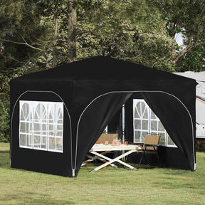 Vidaxl pop-up partytent 290 x 290 x 245 cm zwart