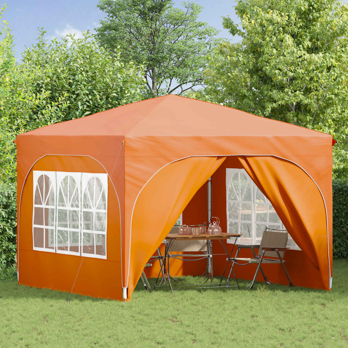 Vidaxl pop-up partytent 290 x 290 x 245 cm oranje