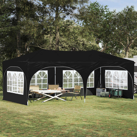 Vidaxl pop-up partytent 575 x 288 x 245 cm zwart oxford stof
