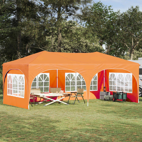 Vidaxl pop-up partytent 575 x 288 x 245 cm oranje oxford stof