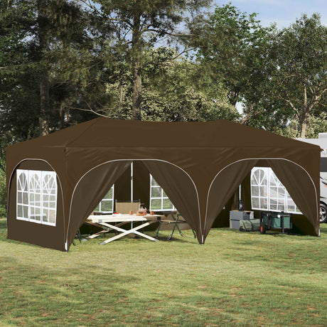 Vidaxl pop-up partytent 575 x 288 x 245 cm taupe oxford stof