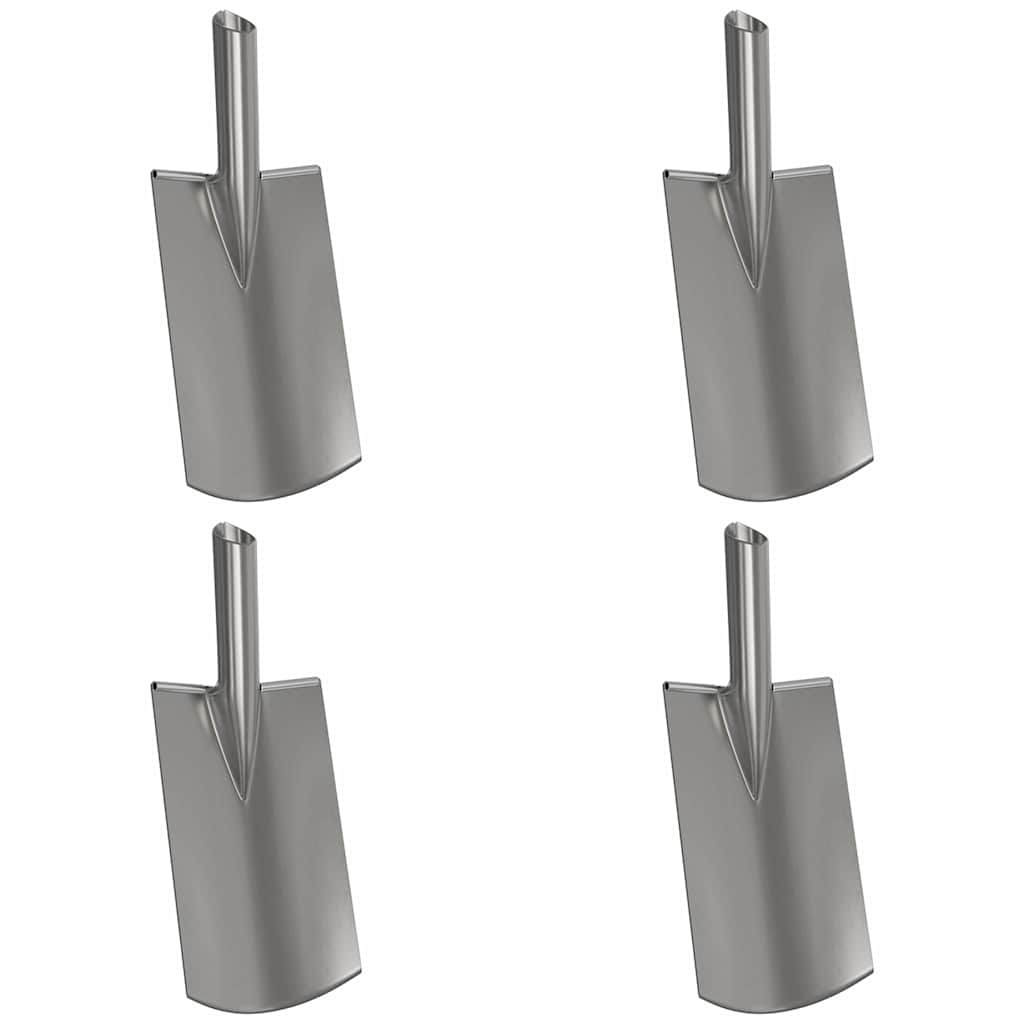 Vidaxl schep hoofd 4 st zilver 43 x 17 cm gepoedercoat staal