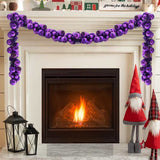 Vidaxl kerstbal guirlande led's lila 186 cm polystyreen