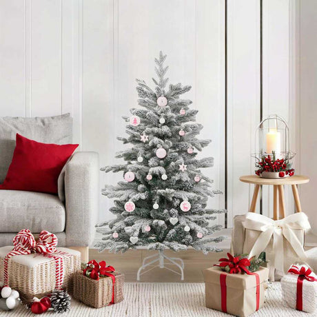 Vidaxl kerstbal set 40 st wit en roze ø 6 cm kunststof