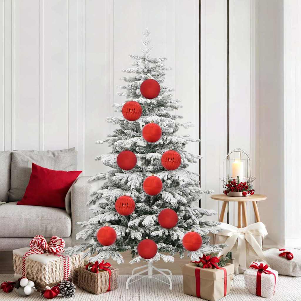 Vidaxl kerstbal set xl 9 st rood ø 15 cm kunststof