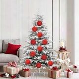 Vidaxl kerstbal set xl 9 st rood ø 15 cm kunststof