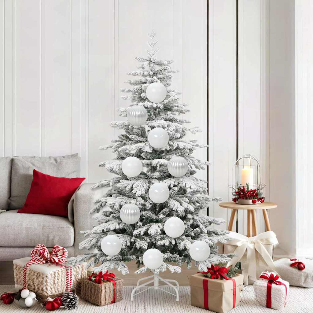 Vidaxl kerstbal set xl 9 st wit ø 15 cm kunststof