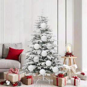 Vidaxl kerstbal set xl 9 st wit ø 15 cm kunststof